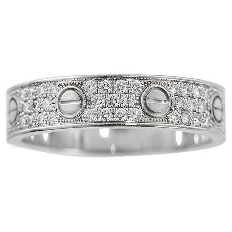 cartier ring with diamonds|cartier 750 ring 52833a.